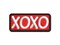 XOXO Hugs Kisses Love Fun Text Multi-Color Embroidered Iron-On or Hook & Loop Patch Applique